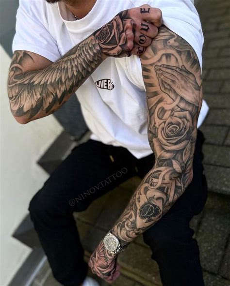 black and gray full sleeve tattoos|traditional black and grey tattoos.